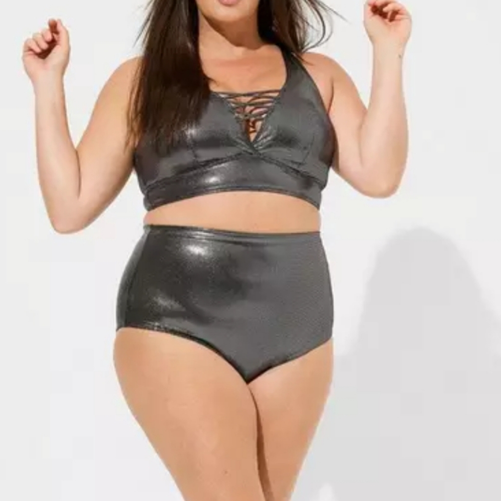 Torrid Size 2 - Metallic Two-Piece Swimsuit